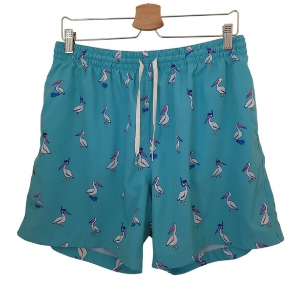 chubbies Other - Chubbies MINE MINE MINE Pelican Print Aqua Blue Swim Trunks 5.5" Inseam Men's XL